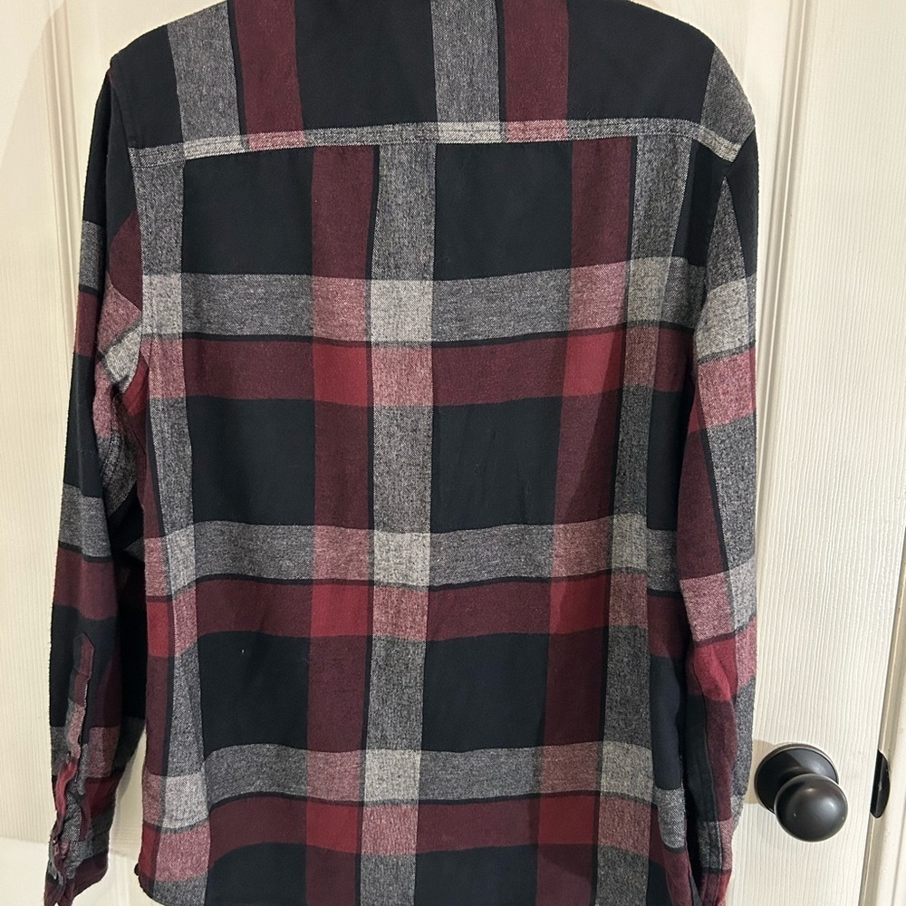 Urban Pipelinene Men’s Softball Button- Downn Plaid Shirt Size M red & black - Picture 4 of 10